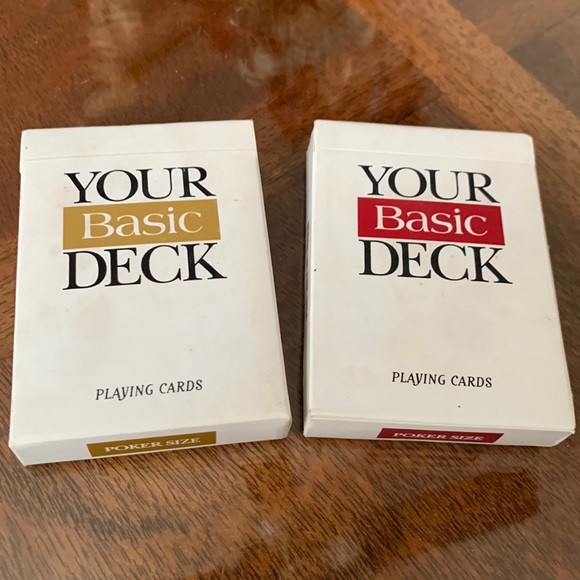 Vintage Your Basic Deck Cigarette Playing Card 2 new Decks 90s Poker Size Cards - Picture 1 of 3